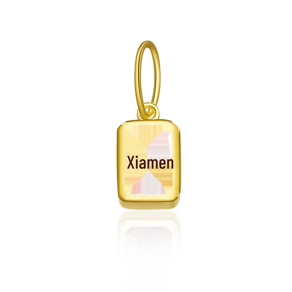 12 Birthstone Colored Zircon Square Pendant Necklace, S925 Sterling Silver, European & American Style