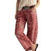 VEZFAA Damenmode, lässige Hosen mit hoher Taille, Hosen und Caprihosen