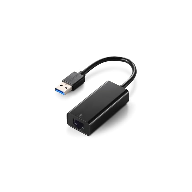 ELECOM Wired LAN Adapter USB Type A Compatible with Nintendo Switch/Windows/macOS Black EDC-GUA3V3E-B