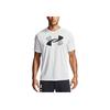 Under Armour Logo Print Solid Color Loose Fit T-Shirt Men tops White 1357234-100