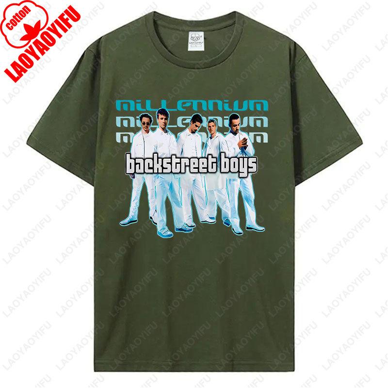 Backstreet Boys Millennium Tour Hudební Vintage Tričko Pánské Dámské Hipster Populární Vrcholy Letní Móda Streetwear Unisex Trička Dárek