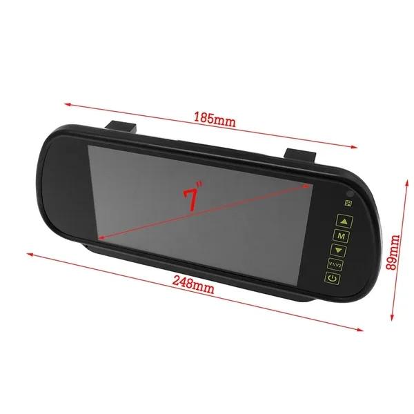 7" Car LCD TFT Monitor Mirror + 7 LED IR Waterproof Reverse Car Rearview Parking Backup Camera Kit
