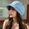 Retro Denim Duck Tongue Stacking Hat Spring and Autumn Street Modeling Beret Female Face Small Painter Hat