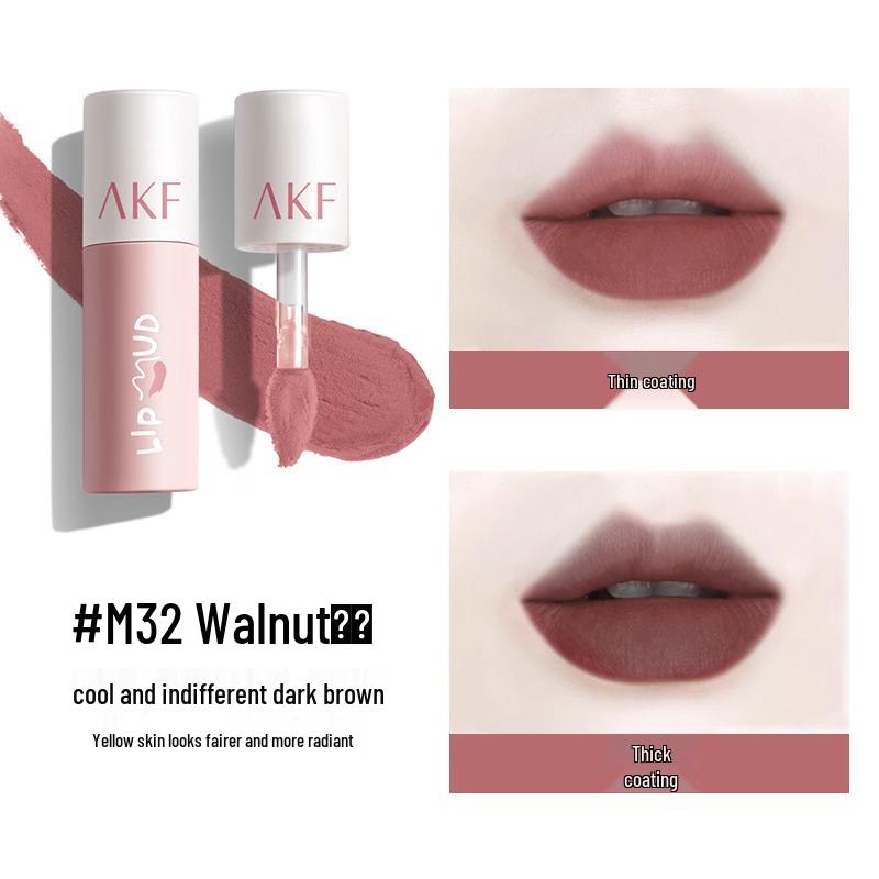 AKF Lip Mud Gloss: Matter, Mehrfarbiger Lippenstift für Studenten - Herbst/Winter Kollektion