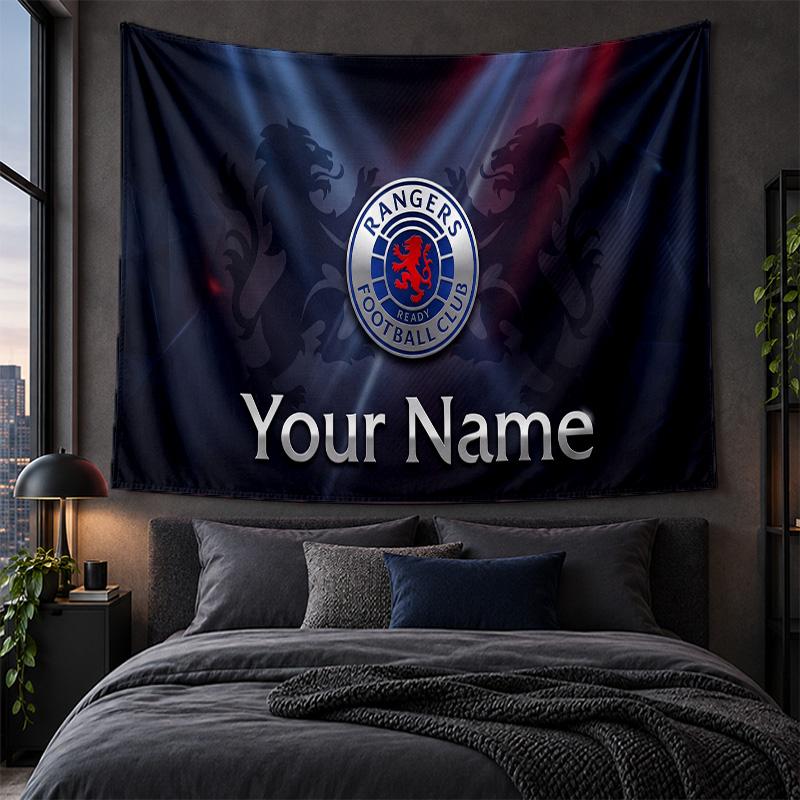 Personalisierte Wandbehänge Rangers FC Muster Kunst Hintergrundtuch