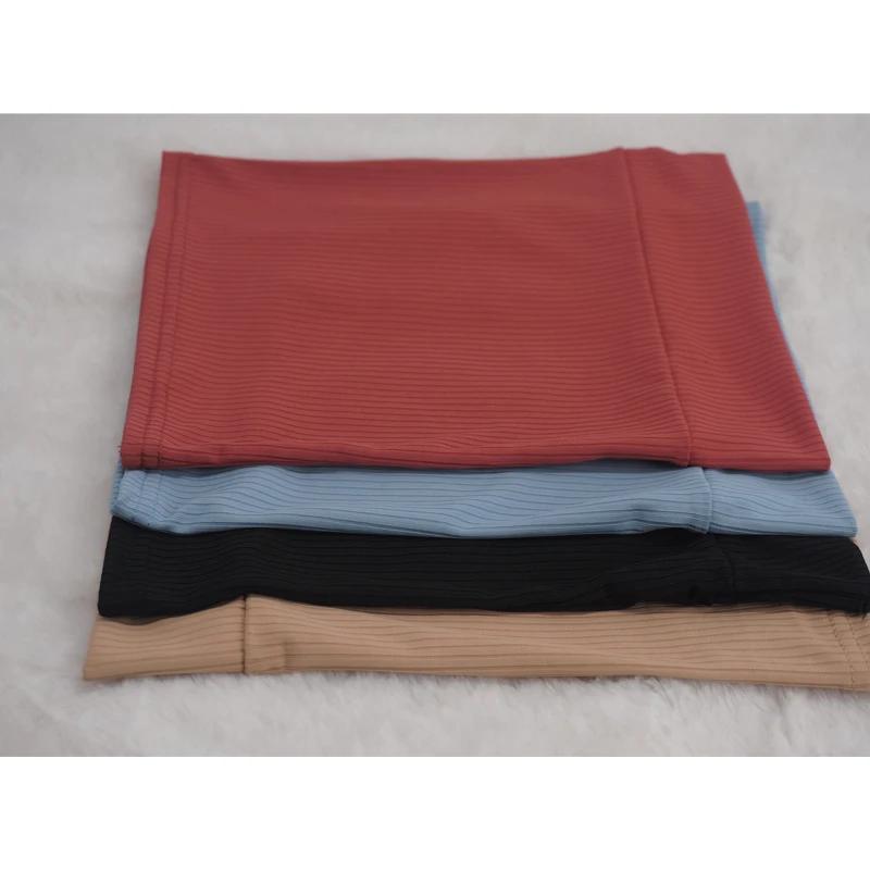 Elastische gerippte Unterziehhaube Muslimische Frauen Innere Hijab-Kappe