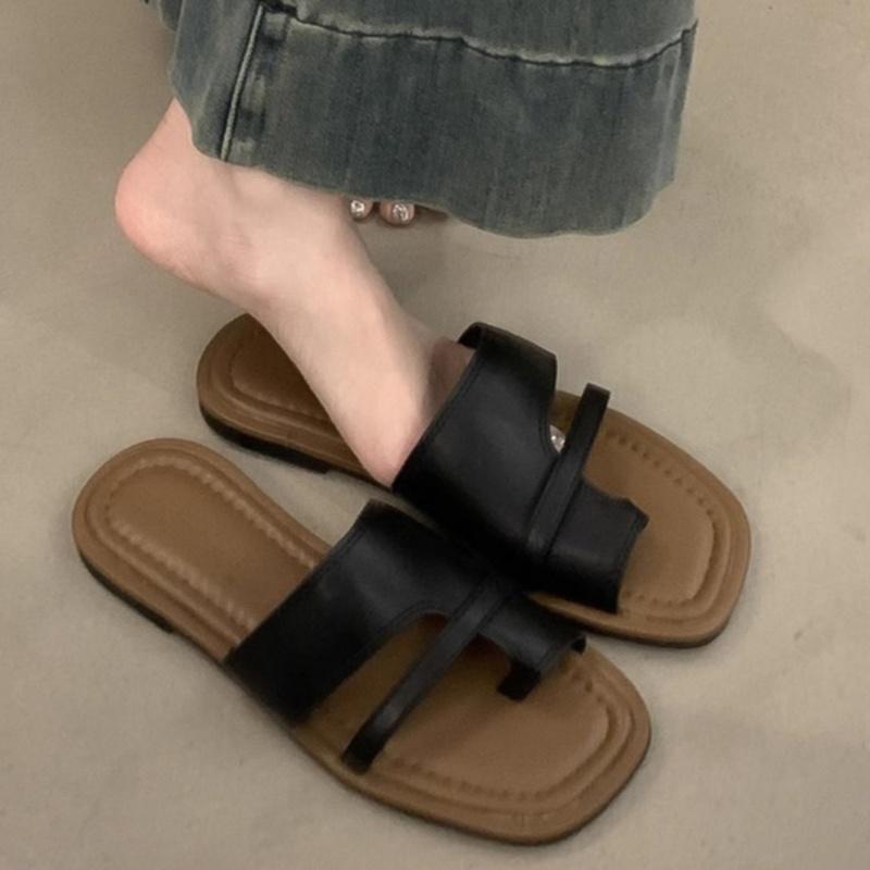 Pantoufles 2025 Pour Femmes Sandales d'Été Tongs Ballerines Rétro Chaussures de Luxe pour Femmes Pantoufles pour la Maison Pantoufles de Mode