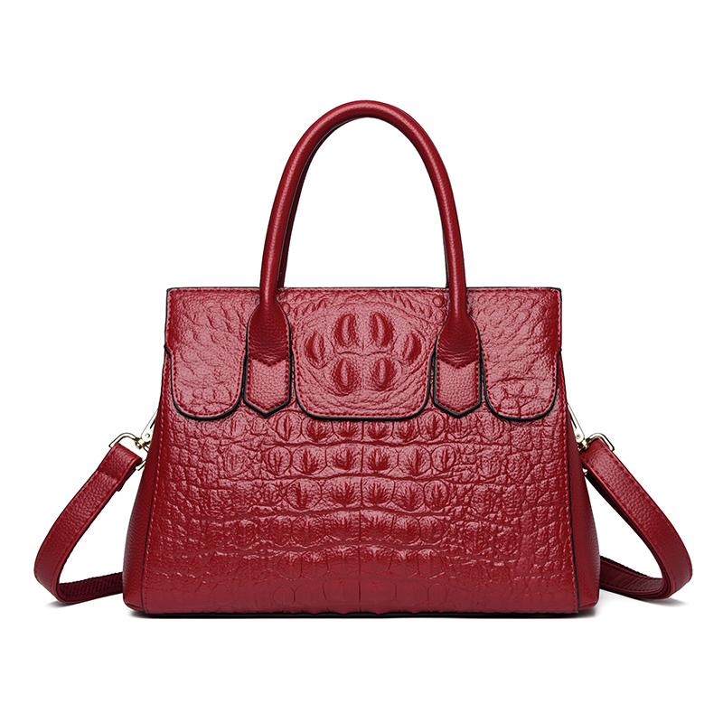 Női kézitáska Valódi bőr táskák Női krokodil luxus kézitáskák Női táskák Designer Crossbody táskák Női Retro