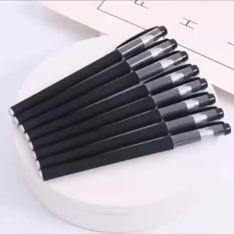5pcs Gel Pens - 0.5mm Fine Tip, Quick-Drying, Black Ink - Office and School Essentials