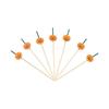 100pcs Smooth Surface Halloween Pumpkin Bamboo Skewers Disposable Cocktail Sticks  Sugar-coated Haws