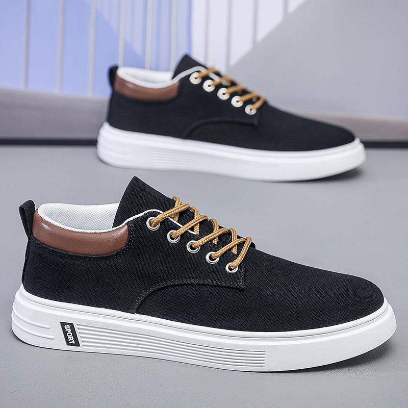 Men's 2025 Autumn Canvas Sneakers - Trendy Korean Fashion, Casual & Versatile.