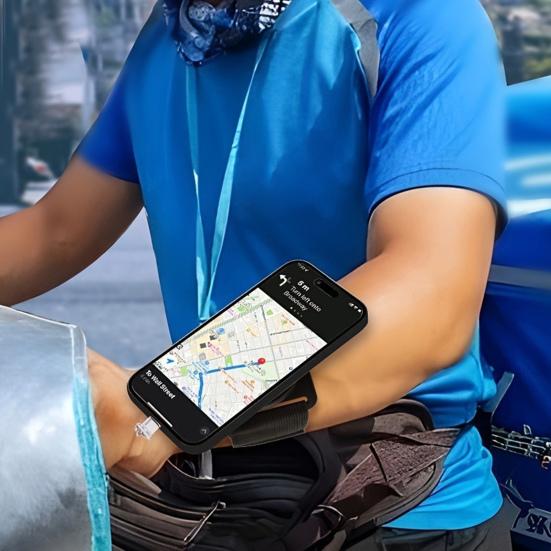 1 Set Wristband Magnetic Phone Holder 360 Degrees Rotatable Adjustable Men Women Outdoor Sports Running Walking Cycling Wrist Strap Cell Phone Mount