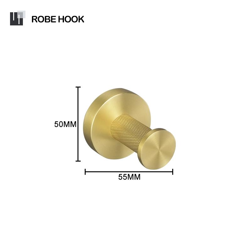 Kartáčované zlaté nerezové oceli Držák na ručníky Stojan Držák toaletního papíru Věšák na ručníky Háček WC štětka Koupelnové hardwarové doplňky