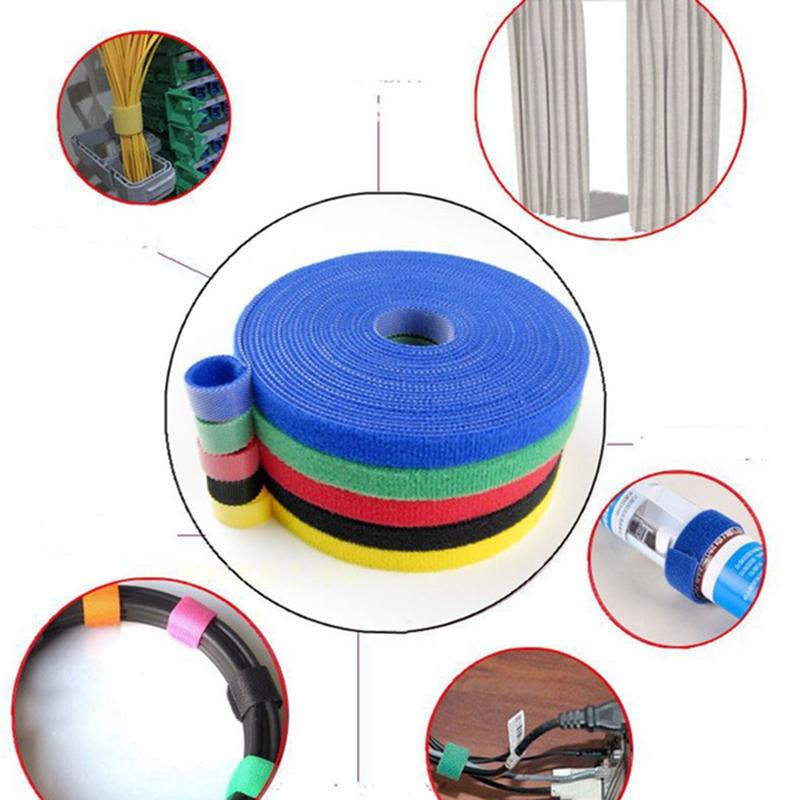 5 Meter/Rolle Nylon-Kabelbinder, Stromkabel, Schlaufenband, Multifunktions-Nylongurte, wiederverwendbar