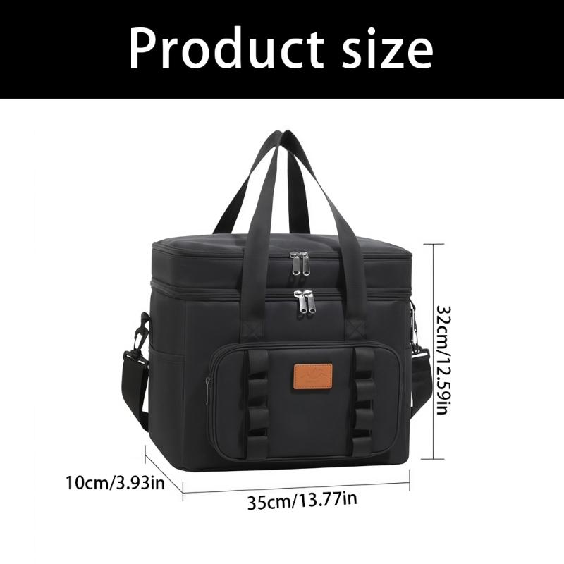 Odolná vodotěsná pikniková termo taška na kempování, plážové výlety, nastavitelný popruh, prostorný chladicí úložný prostor