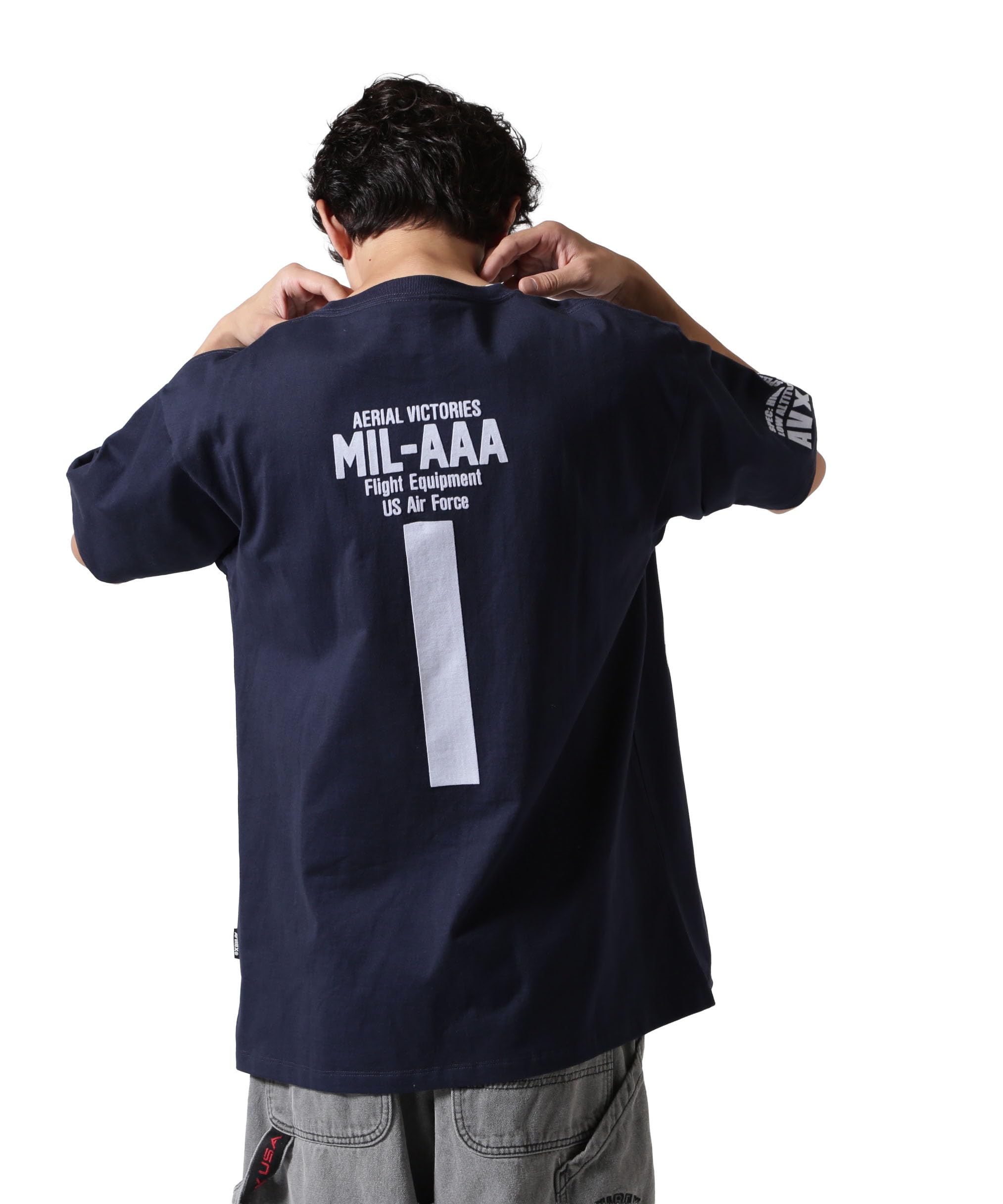 

Avirex SMJ 101 Short Sleeve Size T-SHIRT (WEB&DEPOT Exclusive) Men s T-Shirt, M, 120, Navy, 783-5134070