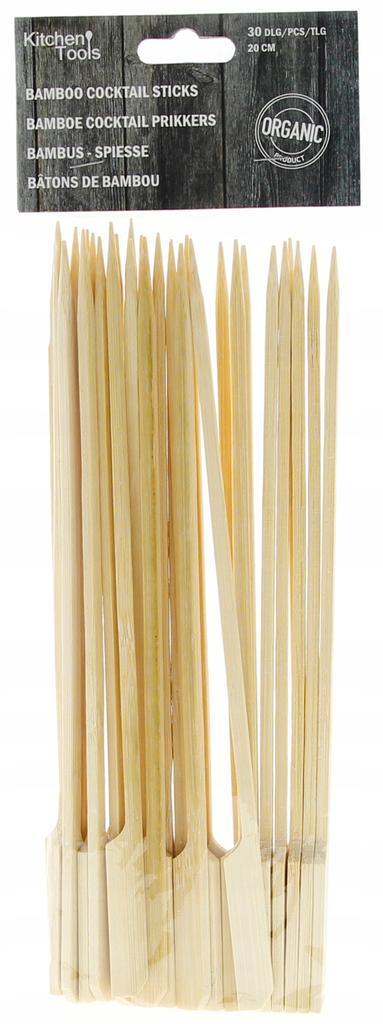 BAMBOO TOOTHPICKS SKEWERS 20cm SET 30pcs