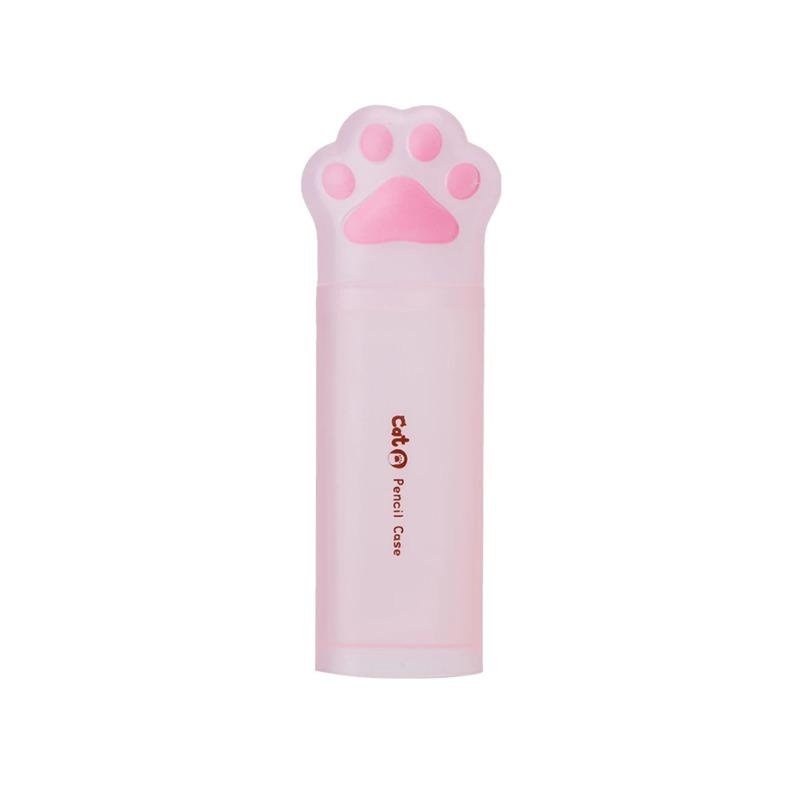 

1pcs Creative Cat s Paw Pattern Pencil Case Student Stationery Box Vertical Portable Storage Box Fashion School Supplies розовый