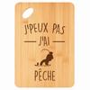 Cutting Board / Appetizer Tray - PLANETEE - Fisherman I Can't - Engraved Bamboo - 30x20x1 Cm - Hole 24 Mm