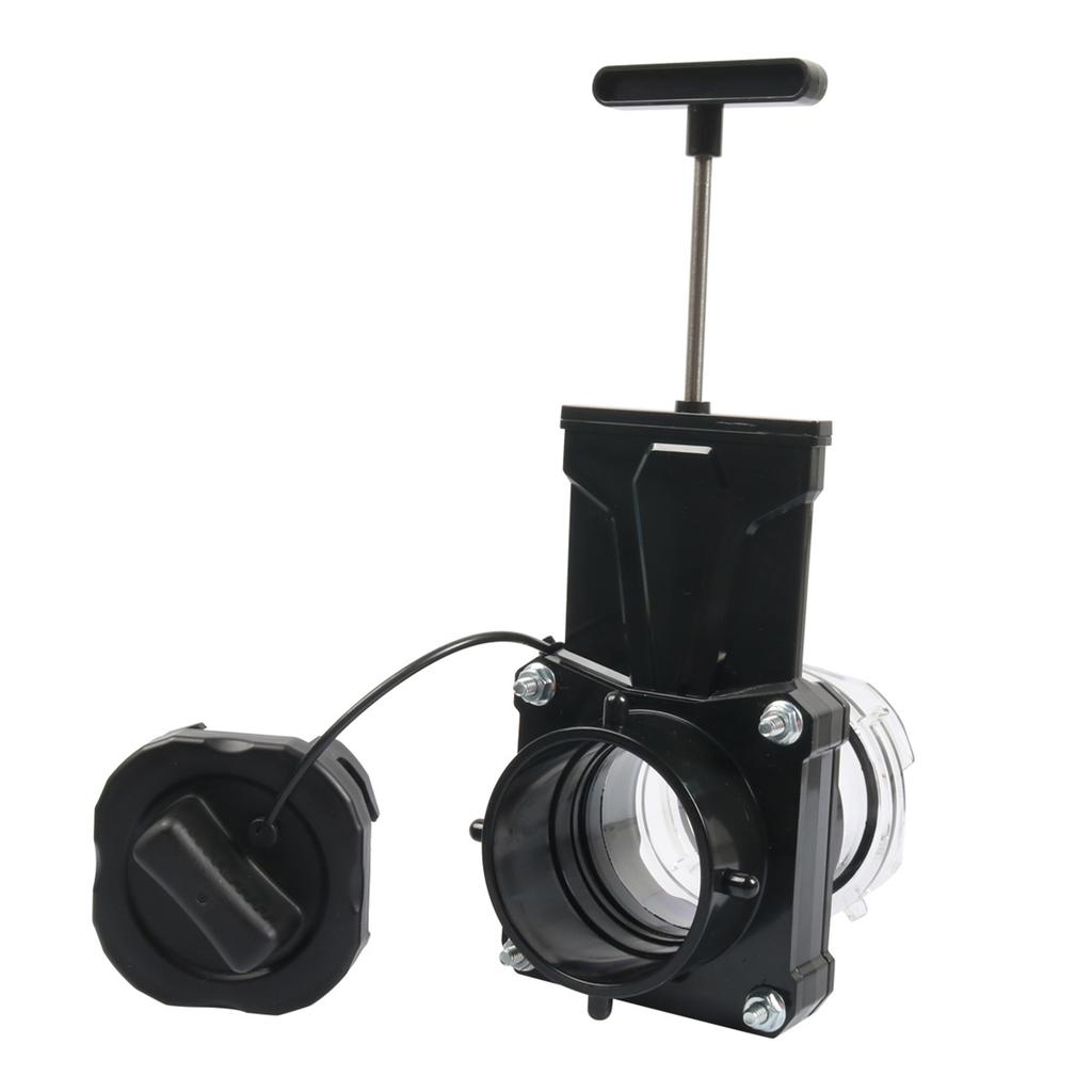 Manual Control 3 Inch Campers Trailer Waste Valves High Strength Plastic Construction Leak Proof Design For Outdoor Use