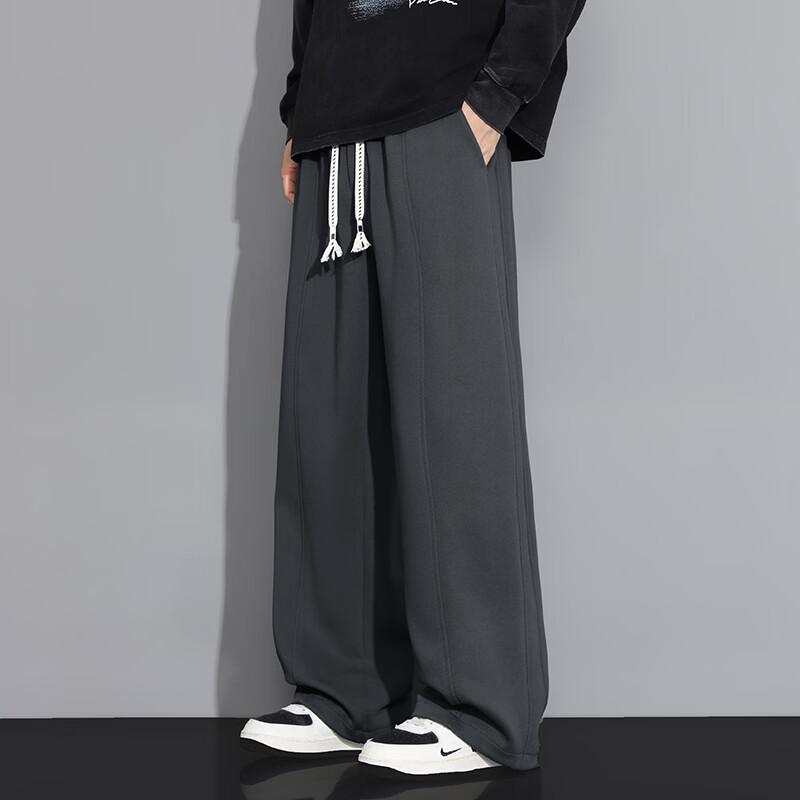 FARUISHI Men s Spring/Autumn Loose Fit Straight Leg Pants 7XL