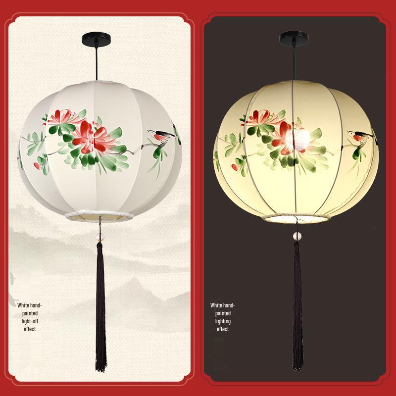 Chinese Style Outdoor Waterproof Colorful Round Lanterns for Scenic Spots and Restaurants