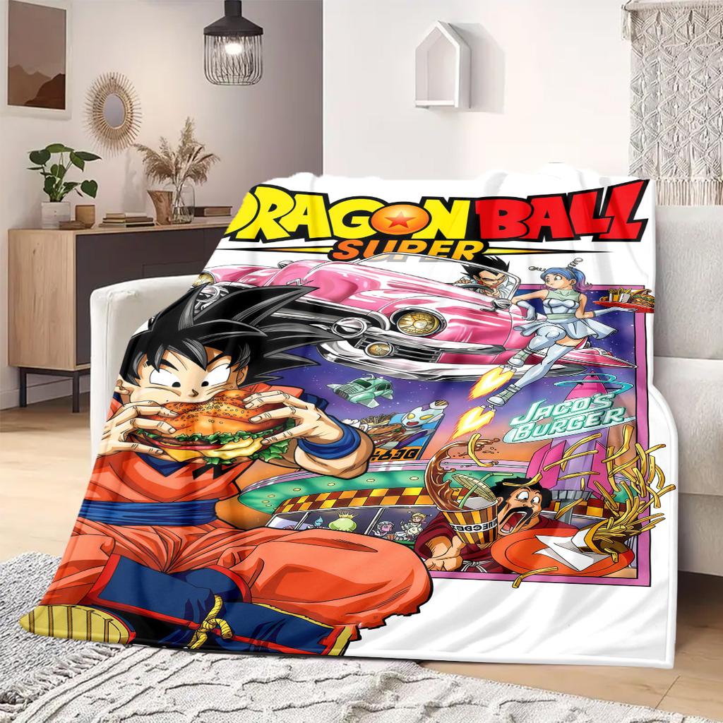 Son Goku Print Blanket Warm Comfortable Flannel Blanket Suitable for Bedrooms,Sofas, Beds,Chairs,Travel -QIAO135