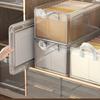 1 Piece PVC Foldable Organizers Transparent Waterproof Stackable Storage Bin for Clothes Quilts Dust-proof Drawer Storage Basket