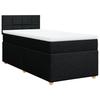 Vidaxl Continental Bed With Mattress, Black, Fabric, 80X200 Cm