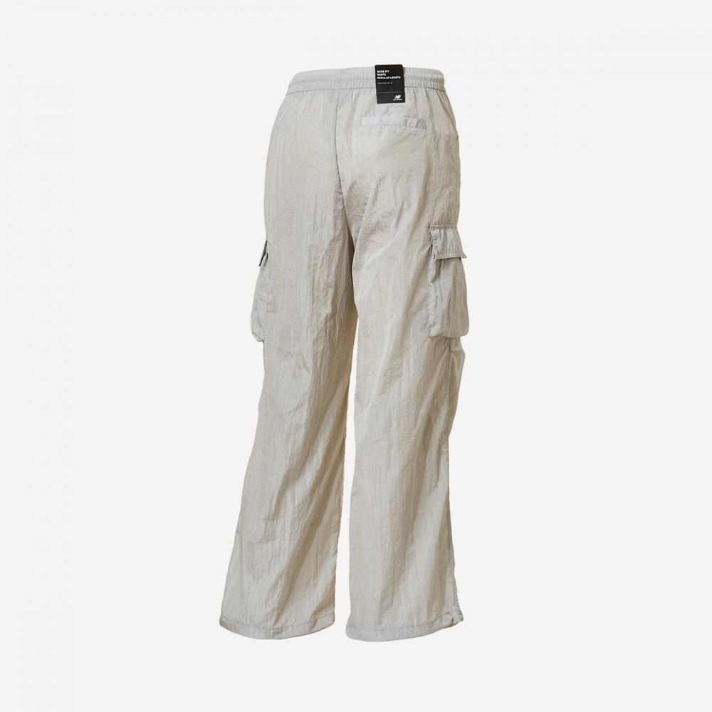 New Balance Damen Leichte Webware Weite Cargohose Nbnte2w402   91  Silber