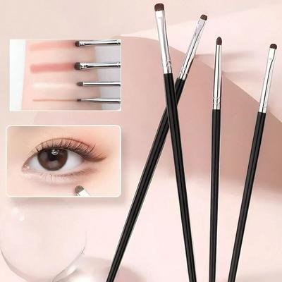 4 Stück Lidschattenpinsel, Detail-Lidschattenpinsel, Lidschminkpinsel, Augen-Make-up-Pinsel, Nylonhaar Augen-Details, Mini-Pinselkopf Lidschattenpinsel