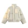 Mens Winter Cotton Puffer Jacket High Street Style Stand Collar Loose Fit Short Length Casual Warm Coat