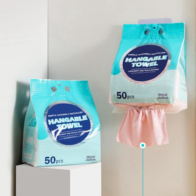 50 Sheets Per Bag Super Absorbent Hangable Towel Pull-Out Kitchen Scouring Pad