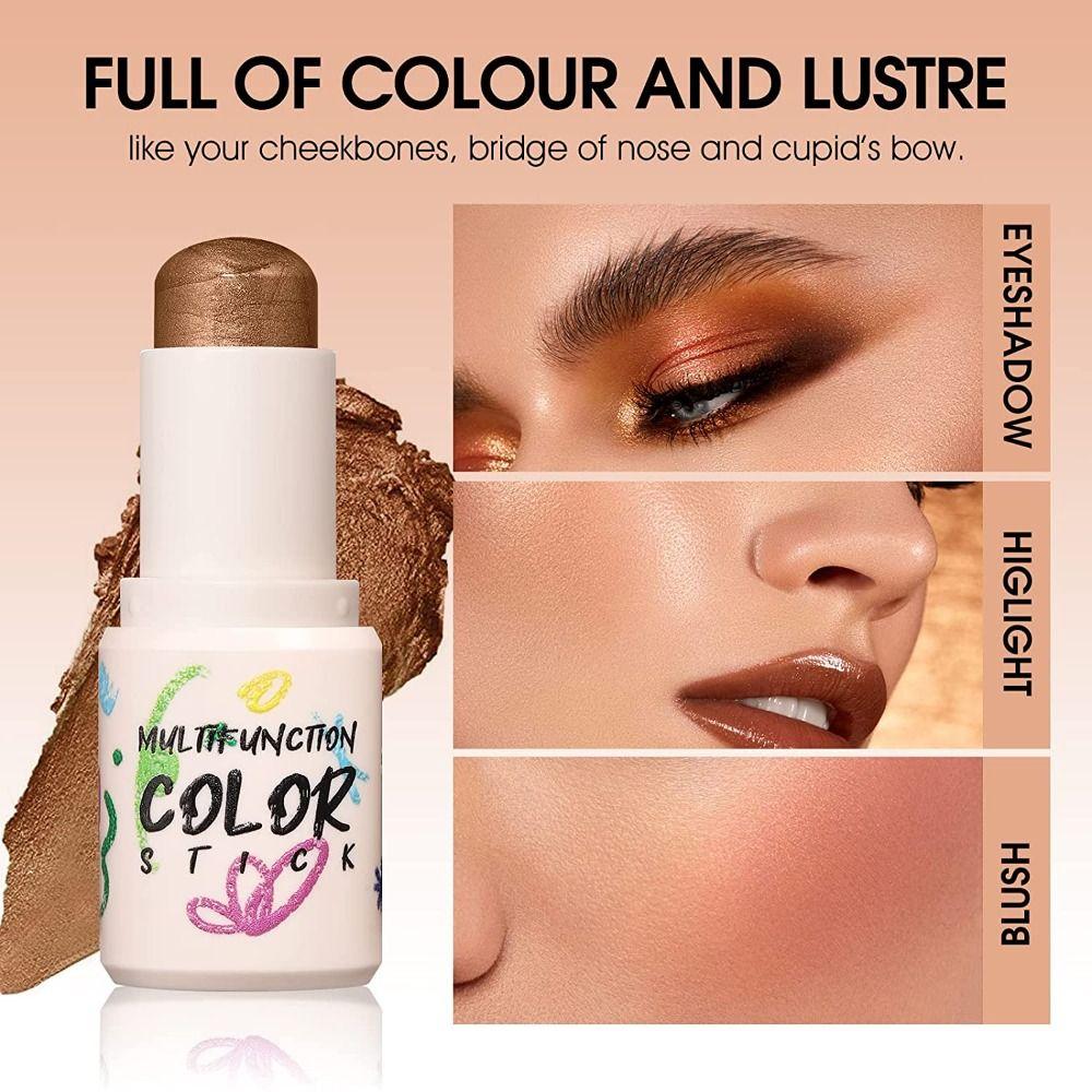 

Multicolor Stick Hightlighter Easy To Use Eyeshadow Makeup Sticks Eyeshadow Sticks 3 In 1