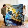 Cartoon N-Ninjago Flannel Blanket Figures Home Sofa Lunch Break Blankets Children Student Blanket Nap Cover Kids Travel Gift