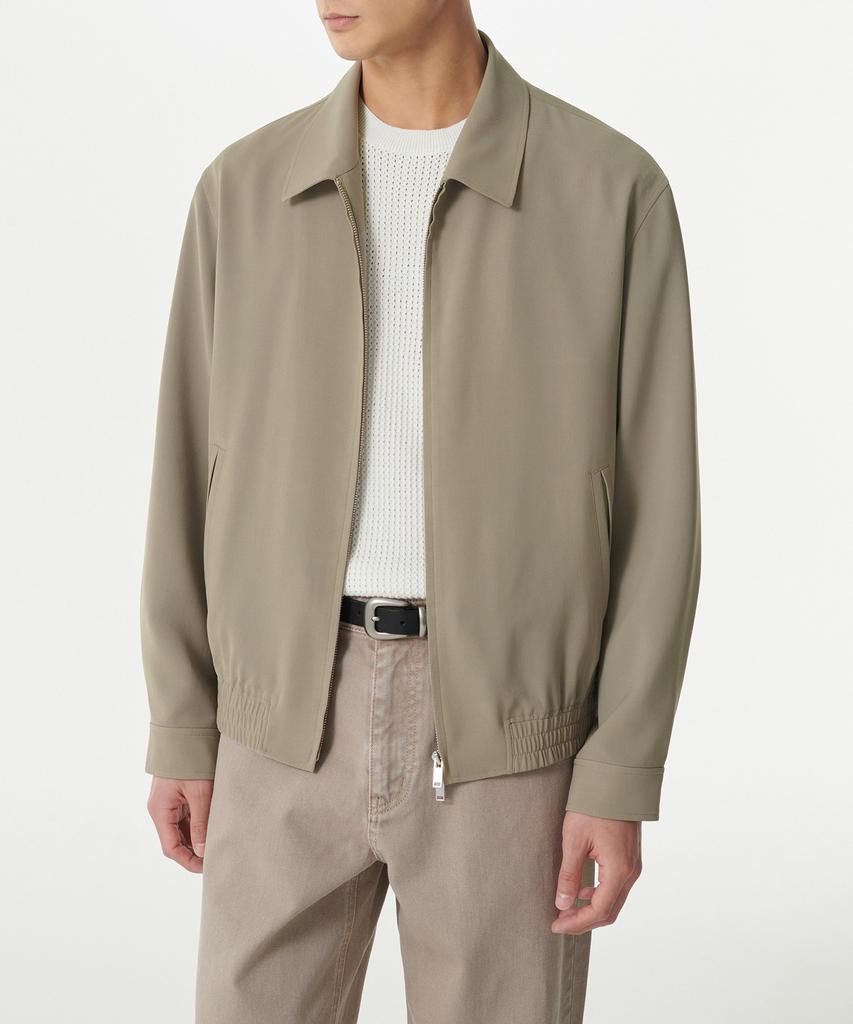 Musinsa Standard Linen-Like Minimal Blouson Jacket [Grayish Beige]