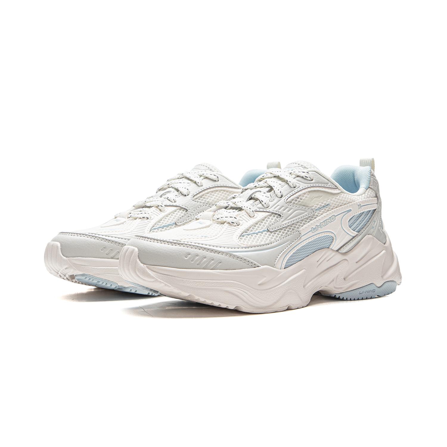 

New LiNing Meteor Cushioning, Slip Resistant, Abrasion Resistant Support Low Top Casual Shoes Women s White Gray Blue AGCV358-2 39