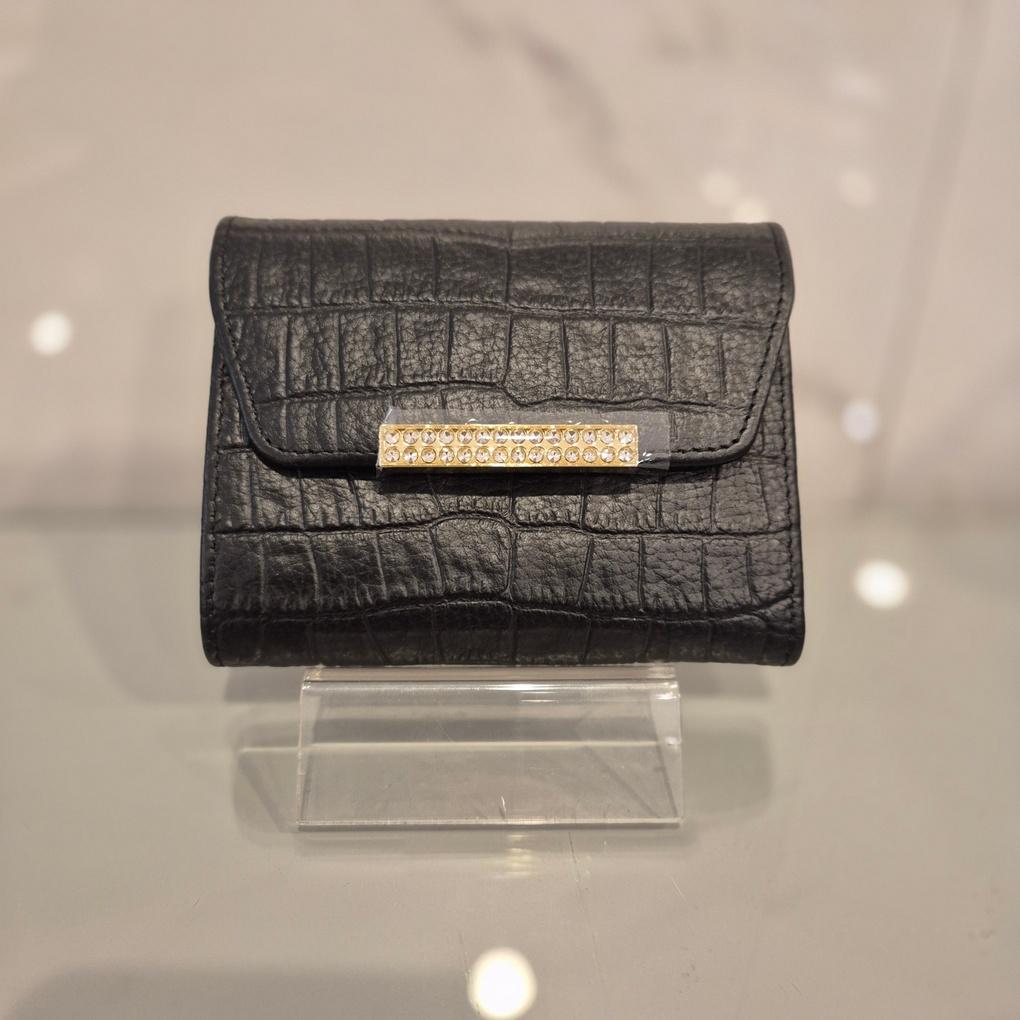 moncross BKAW19165 cubic point cowhide women's half wallet