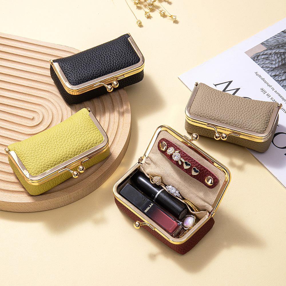 Exquisiter Schmuckorganizer aus echtem Leder, Luxuriöses Mini-Schmucketui für Damen, Perfektes Geschenk zum Geburtstag, Jubiläum