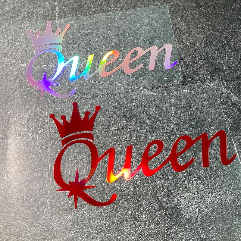 Crown Queen Laser Motorcycle Sticker Funny for Motorbike Fuel Tank Fairing Scooter Helmet Box Car Window Waterproof Vinyl Decal