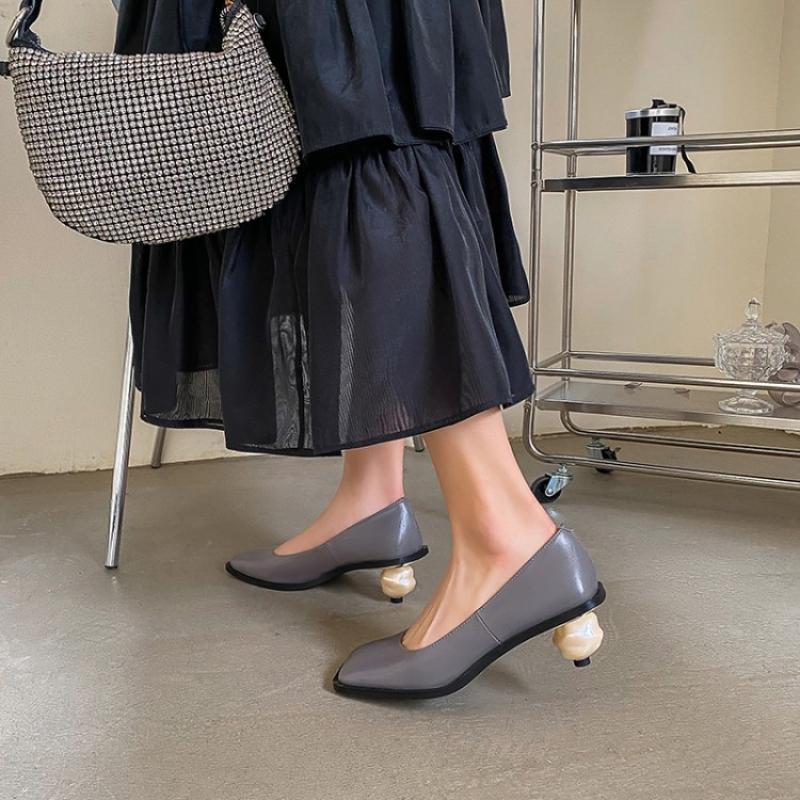 

2024 Новые дизайнерские женские туфли-лодочки весна-лето женская мода без застежек женские туфли странного стиля женские туфли zapatillas mujer 35 серый