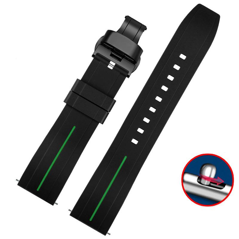 Wasserdichtes Silikon-Uhrenarmband passend für Mido Tissot Citizen Seiko Verlängertes Gummiarmband Herren Damen 20 22mm Schnellverschlussband