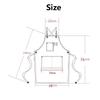 New Fashionable Waterproof Canvas Kitchen Apron Women's Men's Chef Work Apron Barbecue Restaurant Bar Store Cafe Beauty Nail Studio Uniforms