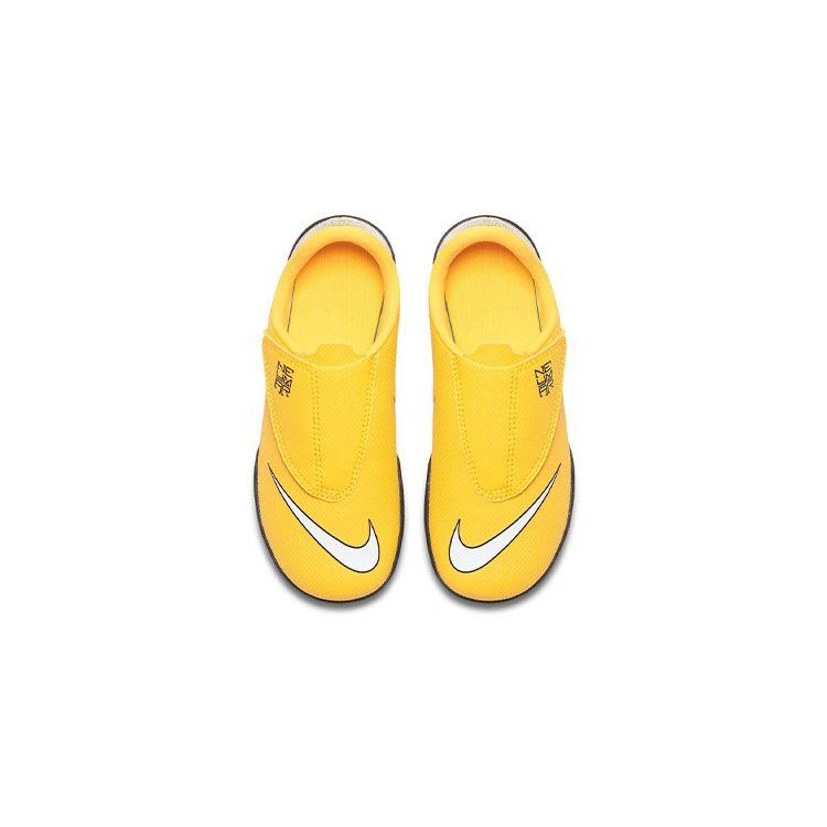 Nike Mercurial Vapor 12 Club Indoor Velcro Non-Slip Durable Lightweight Low-Top Soccer Shoes Kids Sneaker Yellow Black AO2901-710