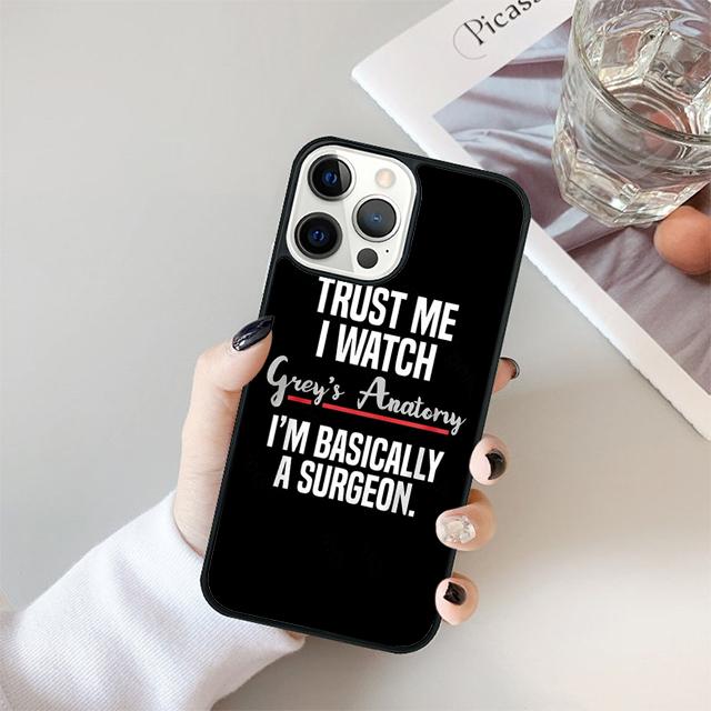 American TV Greys Anatomy Coque Shell For iPhone 17 Air 15 16 14 13 12 Pro Max 11 Pro Max Plus Phone Case Cover