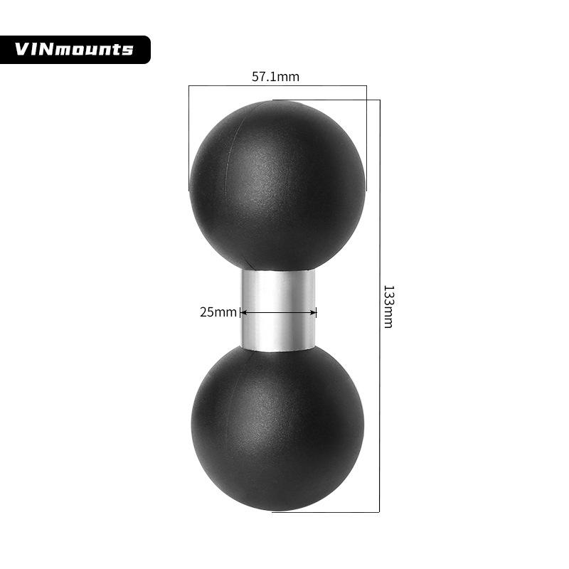 2.25 Inch Double Ball Head Extension Mount for Forklift Control Computers