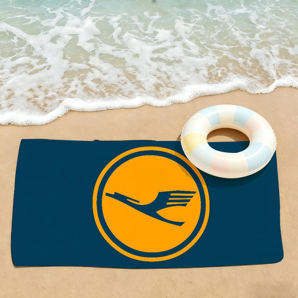 Fashion print L-Lufthansa Towel Drying Bath Towel Applicable To Light Swimming Camping Yoga Beach Out