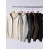 Foreign Trade Japanese-Style Autumn and Winter Fleece-Lined Thick Warm Zip-Up Hoodie for Men and Women, Couple's Casual Hooded Sweatshirt Jacket
