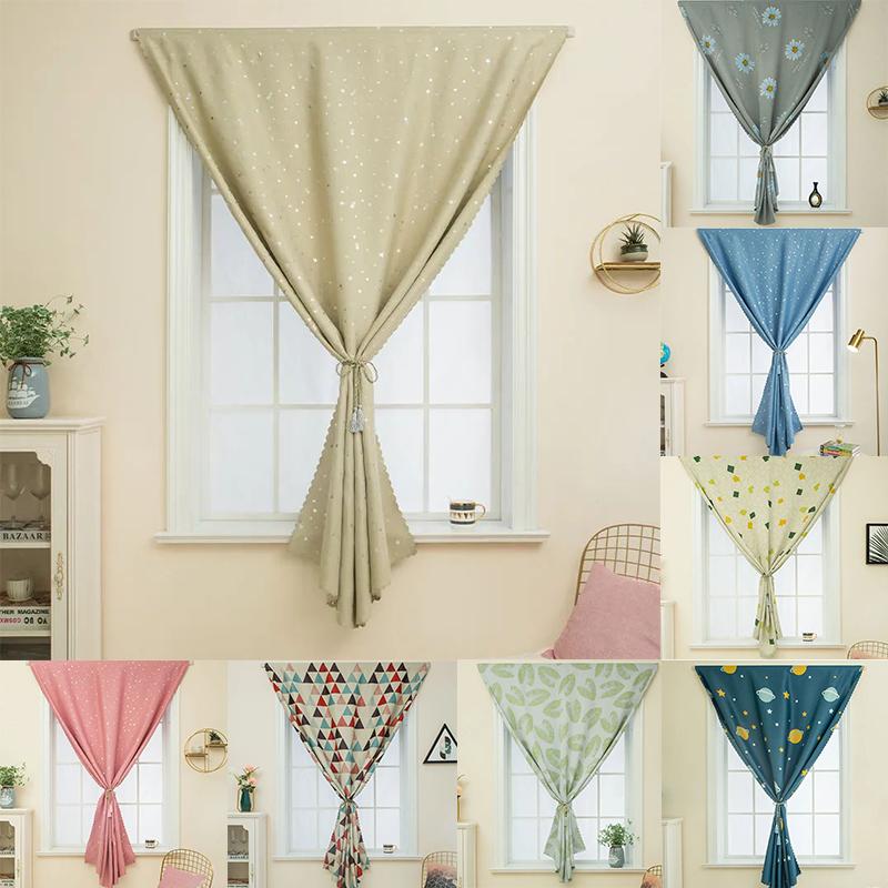 Velcro Curtain Window Self Adhesive Home Bedroom Decor Shading Drapes Blackout