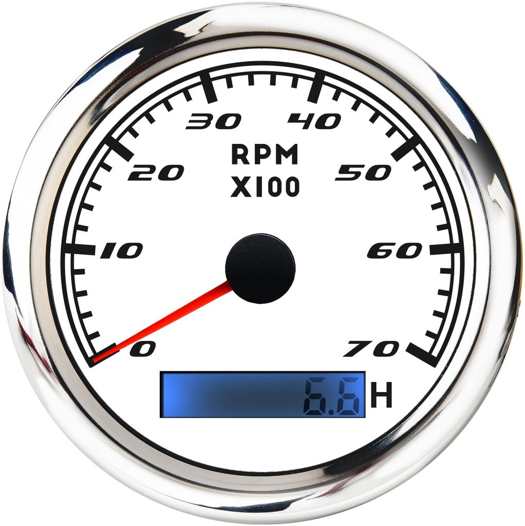 85mm Car Boat Tachometer Gauge 3000/4000/6000/7000/8000RPM Tacho Meter Gauge With Hourmeter Waterproof 7 Color Backlight 12V 24V
